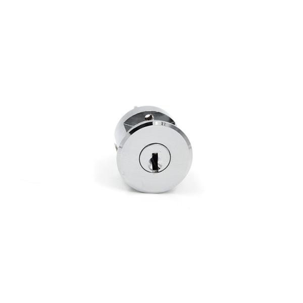 Chrome Finish Rim Cylinder Lock , OEM Small Rim Lock CW 90 Degree