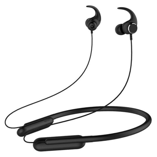 V4.2 Neckband Bluetooth Headphones With Microphone Built In Black Color