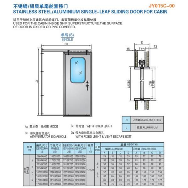 H120 Marine Watertight Door