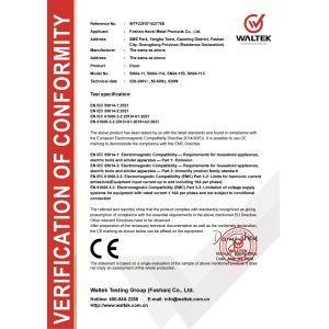 Foshan Haoxi Metal Products Co., Ltd. Certifications