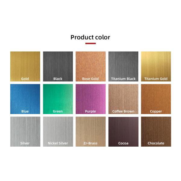 201 304 316 316L Stainless Steel Decorative Sheet Pvd Color Coating 304 SS Sheet