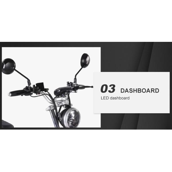 1000W 3 Wheel Harley Electric Scooter Bike Off Road Citycoco Fat Tire Old People Ride Tricycles