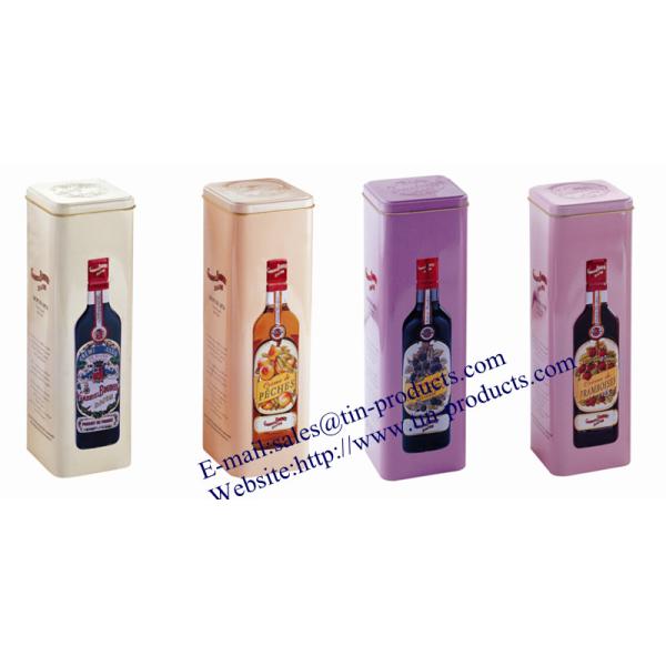 Custom High Quality wine bottle tin packaging , Lovewine bottle packaging Box from China Metal Packaging Box supplier