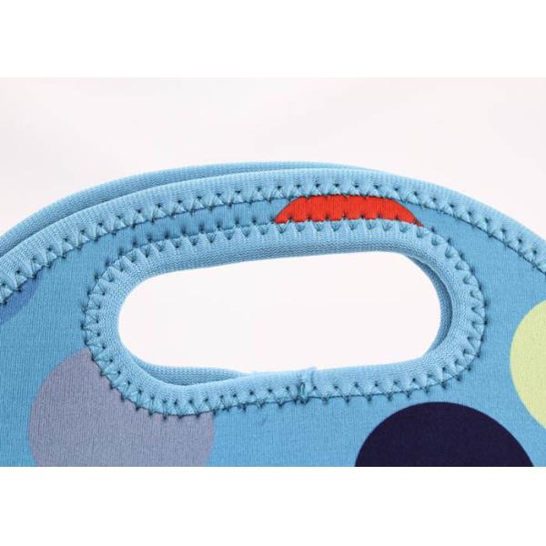 Neoprene Blue Insulated Tote Lunch Bag For Picnic Durable Fashionable