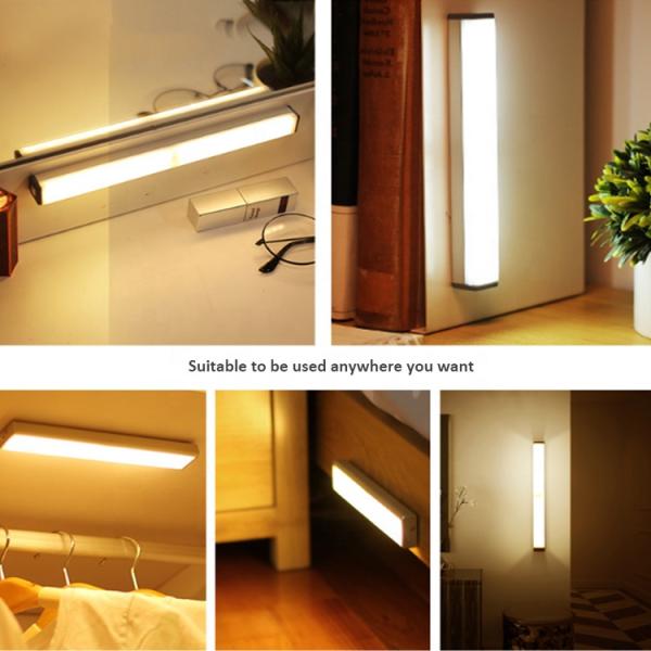 USB Rechargeable LED Cabinet Sensor Light 230lm 20s Light Off Delay