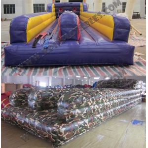 China Camouflage Bungee run,,inflatable active sport game KSP063 wholesale