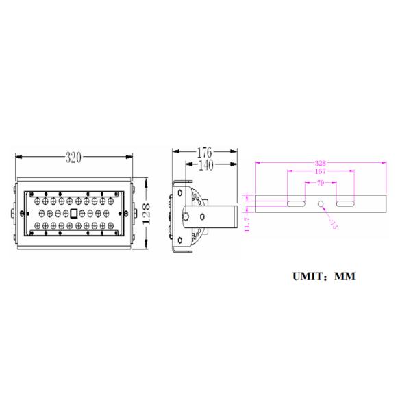 5 Years Warranty Aluminum Housing RGB LED Flood Light 80W For Stage Plaza color decoration 3