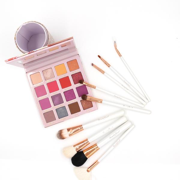 10piece Powder Glitter Facial Makeup Brushes