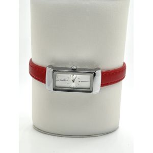 Customizable Leather Strap Quartz Watch Engraved Black Leather Wrist Watch