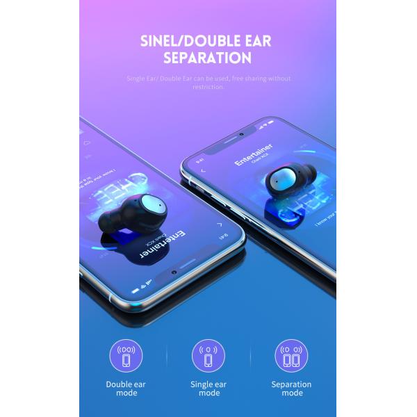 Hot selling cheapest custom bluetooths headset in-ear mini earphones with good sound TWS with charging case