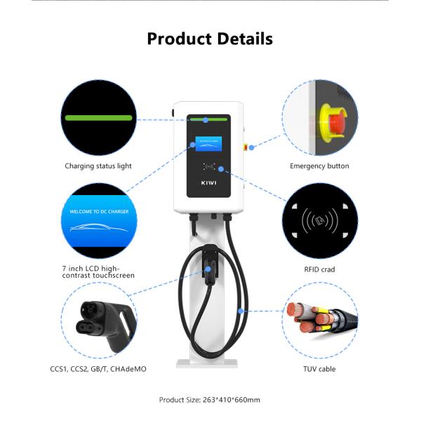 High Performance 20kW 30kW 40kW EV DC Charger Electric Vehicle Charging Pile DC Fast Charging Station