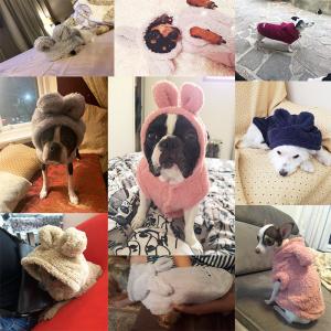 China Winter Custom Dog Hoodies , Cold Proof Small Dog And Cat Clothes wholesale