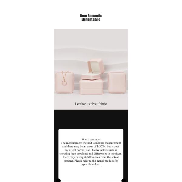 BPU03 PU Leather Square Luxury Gift Box Set For Jewelry Display And Packaging