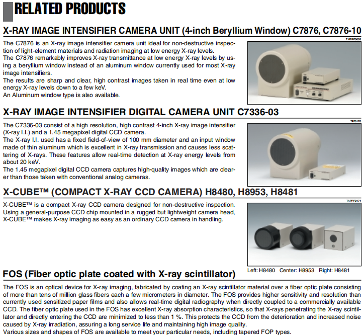 Hamamatsu L9631 Microfocus X-Ray Source110 KV 800 ΜA