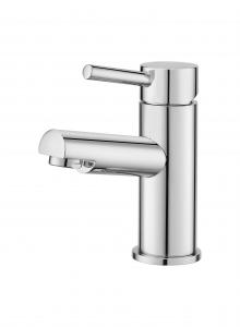 China Deck Mounted Basin Mixer Taps Polished Chrome Finish 150mm Height wholesale