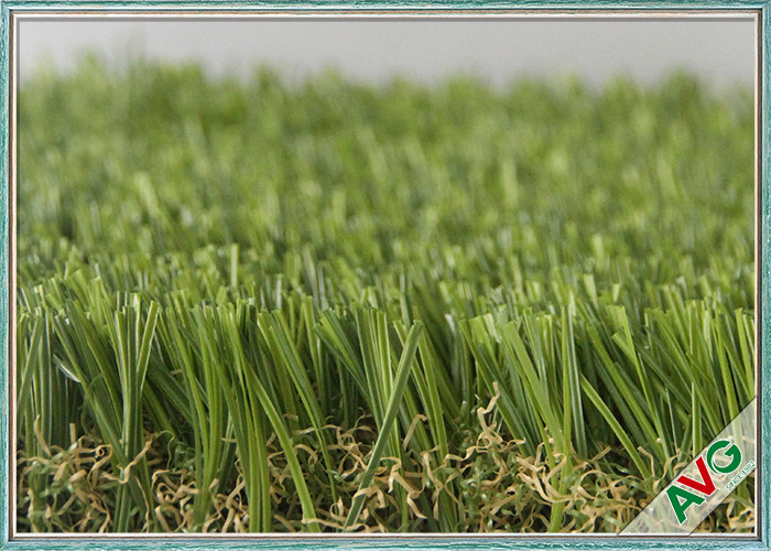 China Anti - UV Roof Landscaping Artificial Grass S Shape Monofil PE + Curly PPE wholesale