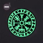 Washable Round Shape Custom Embroider Patch With Fluorescence
