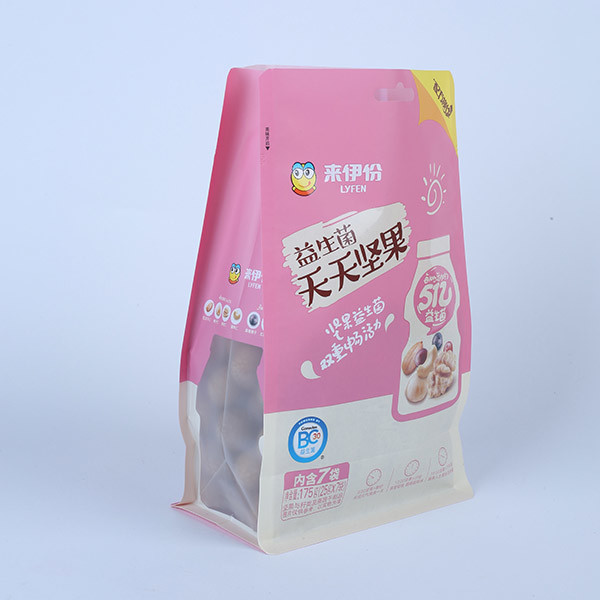 Plastic 60mic Flat Bottom Zipper Pouch Flat Bottom Stand Up Pouch Clear Self Sealing