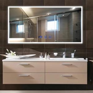 China Anti Fog Shower Mirror With Radio , Led Lighted Bathroom Mirror on sale