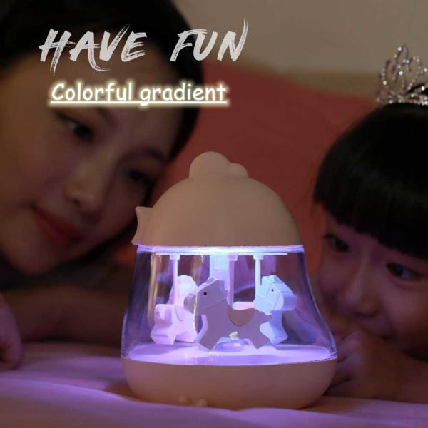 New Carousel Music Night light colorful atmosphere table lamp USB Rechargeable Night Light Bedside Night Light For Child