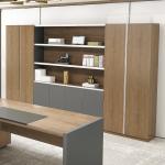 Large Office Back Cabinet With Aluminum Alloy Edging Design, Book Display,
