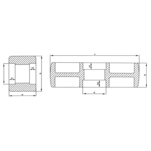 Red Loading Hand Truck Wheels , Pallet Jack Replacement Wheels 80 * 70mm