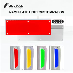 3 Color LED Light Name Board High Brightness For Equipment Indicator 360*200mm