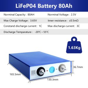 China EVE LF80 3.2V 80AH Rechargeable Prismatic Lithium Ion Battery Cells Lifepo4 Power Battery for Battery Pack wholesale