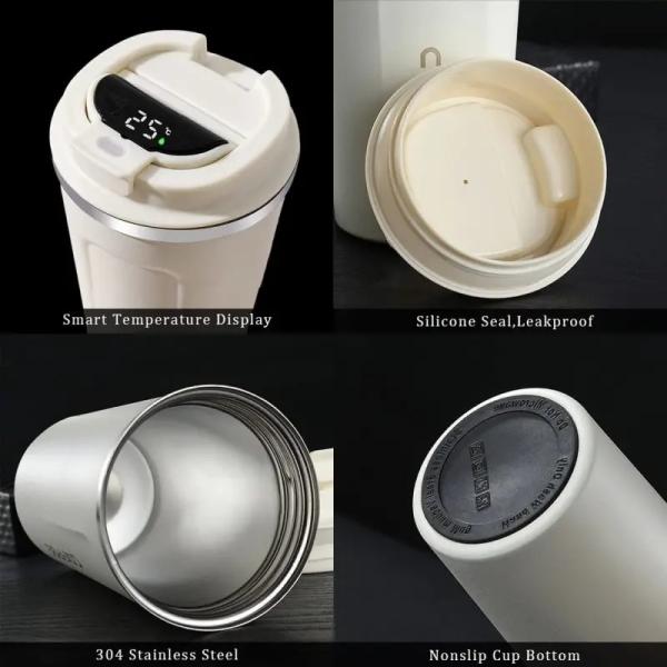 380ml 510ml Smart Temperature Display Vacuum Insulated Stainless Steel Mug Travel Coffee Mug