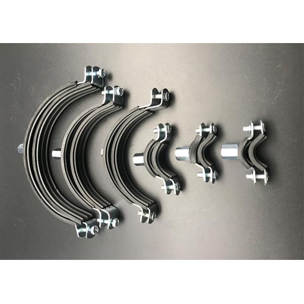 Heavy Duty M10 Strut Pipe Clamps EPDM Rubber Lined Pipe Clamp Galvanized Steel