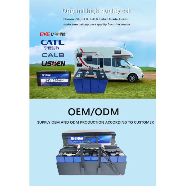 Deep Cycle Lifepo4 24v 200ah Lithium Battery For Solar Energy System