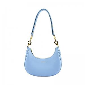 China Ladies Bag Leather Handbags New Underarm Blue Leather Hand Bag For Women And Ladies Handbag wholesale