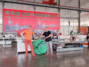 China 5.4m/Min Corrugated Pipe Extrusion Line Automatic Feeding Hose Pipe Manufacturing Machine wholesale