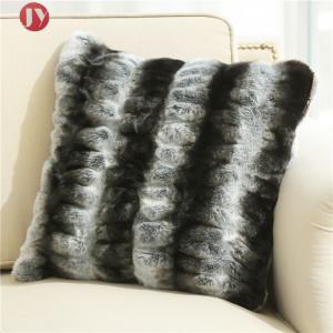 China dark gray stripe Chinchilla faux Fur Decorative Pillow cover , cushion cover for sofa Bedroom 18inch*18inch on sale