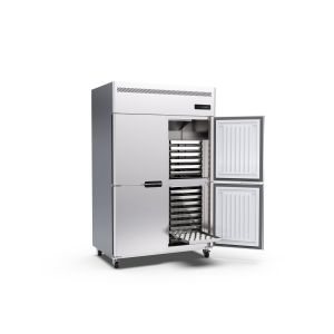 China 30 Trays 220v Commercial Upright Freezer Stainless Steel Upright Chiller 4 Door wholesale