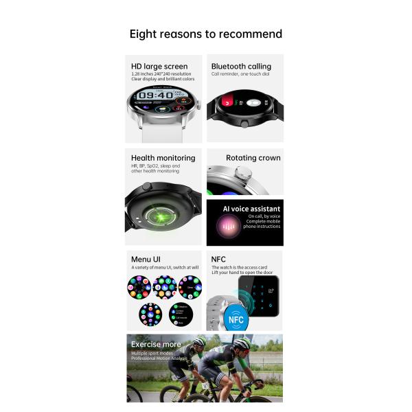 BT5.0 Smart Track Watch Heart Rate Sleep Monitor IP68 Waterproof Blood Oxygen