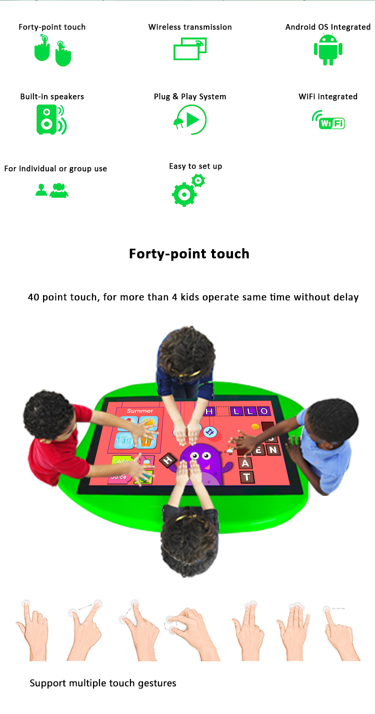 Party Interactive Touchscreen Game Table 32 Inch With Learning Software