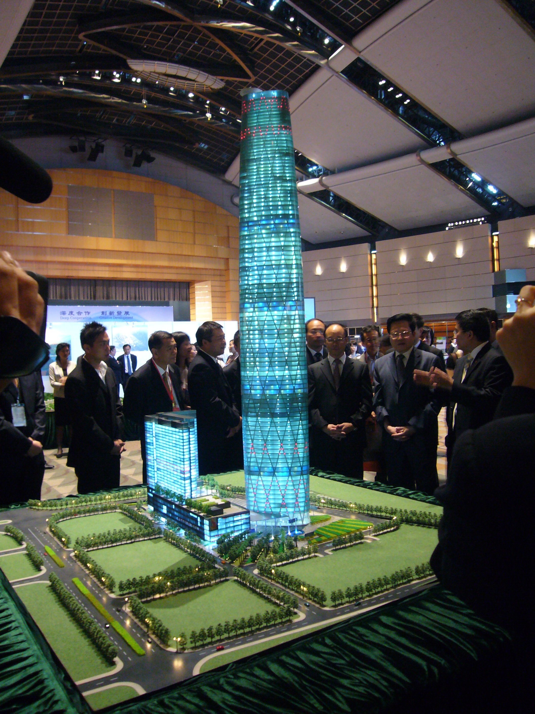 Buy cheap Architectural Model of Futuristic Glass Skyscraper with Illuminated Facade and from wholesalers