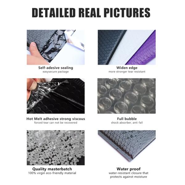 Eco Friendly Recycled Custom Padded Mailer Bags Gravure printing