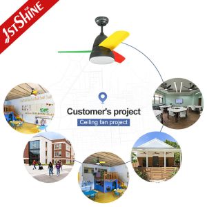 Bedroom Brushless Dimmable LED Ceiling Fan With Remote RoHS Certification