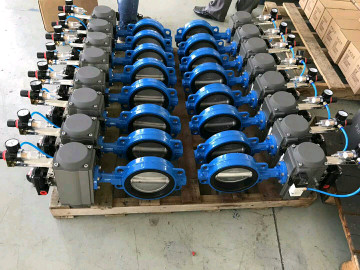 Wafer Pneumatic Butterfly Valves with High Performance Pneumatic Actuator