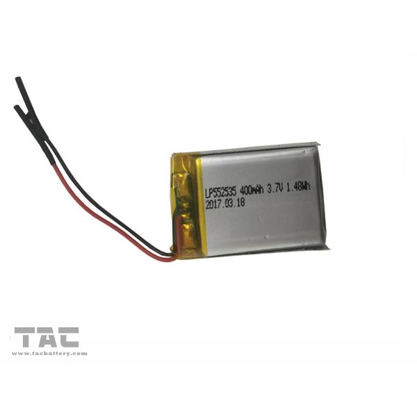 GSP552535 Rechargeable Li Polymer Battery LP552535 3.7V 400mAh For IoT