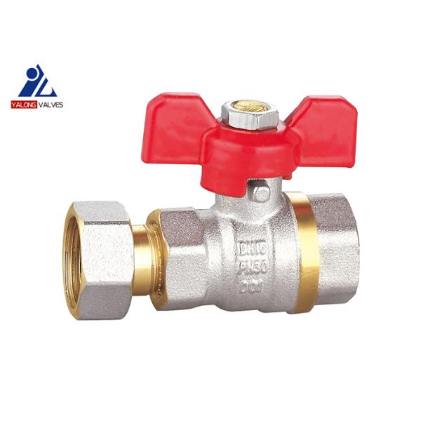 PTFE 2 Inch Brass Ball Valve DN25 Brass Water Shut Off Valve Nut