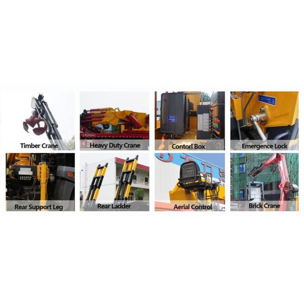 FAW Rhd 340HP Cargo Hydraulic Truck Mounted Sqz160 8ton Mobile Manipulator Knuckle Boom Crane