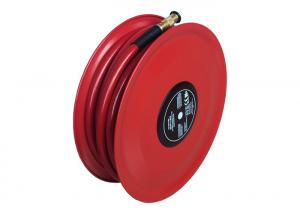 China Red Hose Reel Disc With Fire Hose Reel Nozzle Plastics Powder Coating wholesale