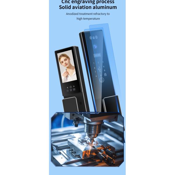 Face Recognition Door Lock Rechargeable Battery Tuya App With Video Calling