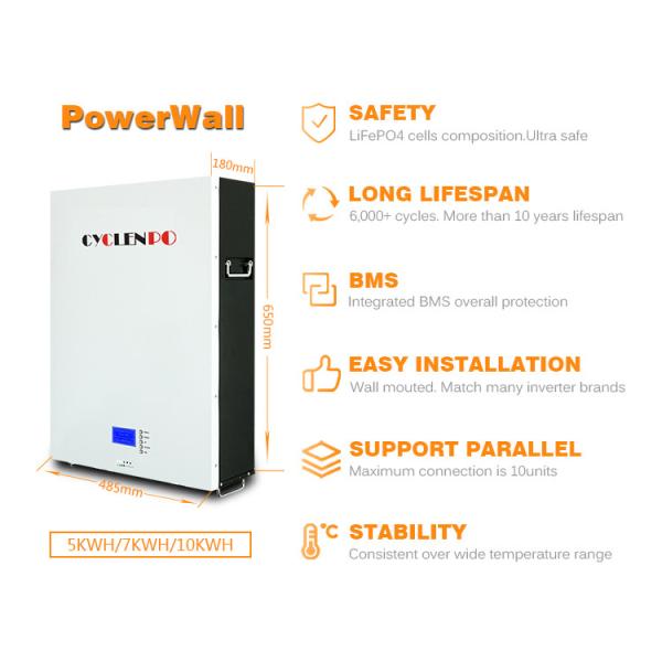 Household Solar 7kwh 51.2v 150ah 48V LiFePO4 Battery