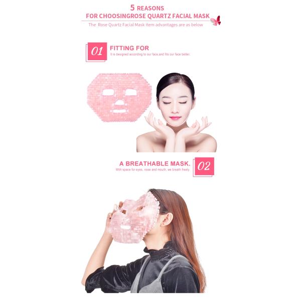Cooling Skin Facial Eye Stone Jade Mask Rose Quartz Facial Jade Mask