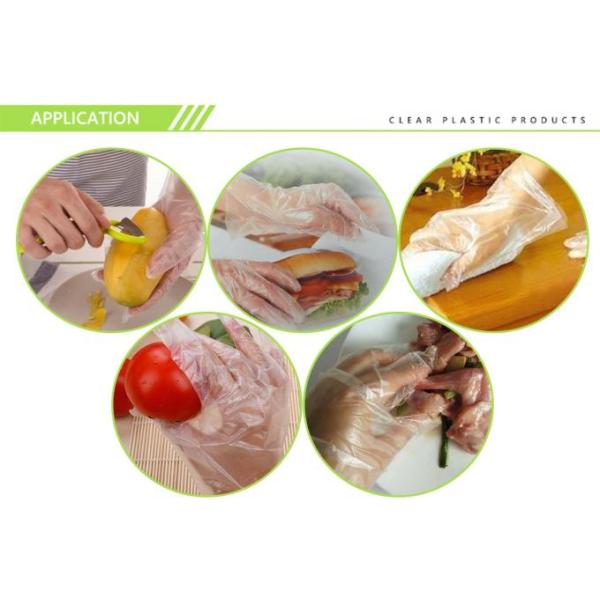 Waterproof resistant disposable polyethylene plastic gloves for food grade