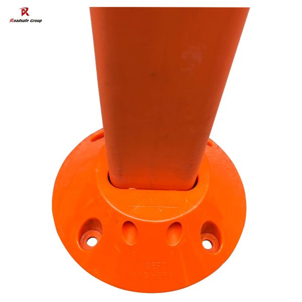 Flexible and Durable Red Spring Post with Reflective Film for Clear Warning and Guidance 90cm